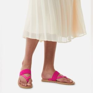 New Sorel Ella II Easy Sandals Flip Flops Size 10.5 Pink Suede Womens